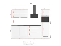 Impuls Küchen Winkelküchen|Einbauküchen<Küchenzeile IBZ4280L7 280 cm ohne E-Geräte Grafit