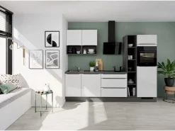 Impuls Küchen Einbauküchen<Küchenzeile IBZ4280P7 280 cm ohne E-Geräte Weiß