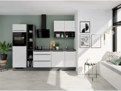 Impuls Küchen Einbauküchen<Küchenzeile IBZ42807P 280 cm ohne E-Geräte Weiß