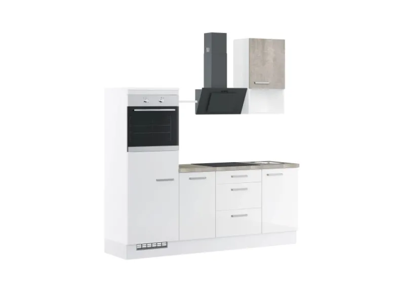 Sale Küchenzeile IBZ4215R5 215 cm Hochglanz ohne E-Geräte Einbauküchen