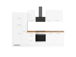 Outlet Impuls Küchen Küchenzeile IBZ4310V8 310 cm ohne E-Geräte Weiß