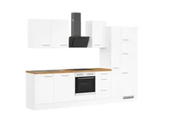 Clearance Impuls Küchen Küchenzeile IBZ43108V 310 cm ohne E-Geräte Weiß