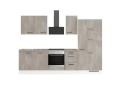 Küchenzeile IBZ4310V9 310 cm -Optik natur ohne E-Geräte Einbauküchen