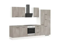 Küchenzeile IBZ4310V9 310 cm -Optik natur ohne E-Geräte Einbauküchen