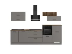 Clearance Küchenzeile IKZ1320LF 320 cm  mit E-Geräten Kühlschränke|Kochfelder
