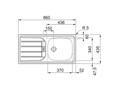 Outlet Impuls Küchen Küchenzeile IKZ12806L 280 cm  mit E-Geräten Grafit
