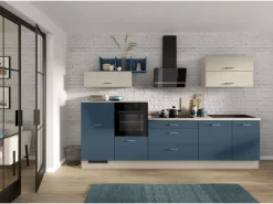 Sale Impuls Küchen zeile 320 cm ohne E-Geräte Alby Blue links