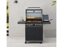 Online Juskys BBQ Gasgrill Savannah mit 4 Brennern & 1 Seitenbrenner