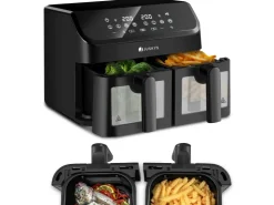 Clearance Juskys 2 Zonen Heißluftfritteuse 9L