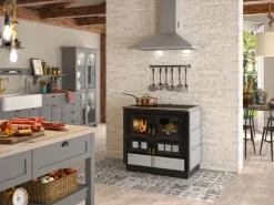 Clearance Justus Küchenofen Rustico 90 2.0 Speckstein Schwarz 7 kW