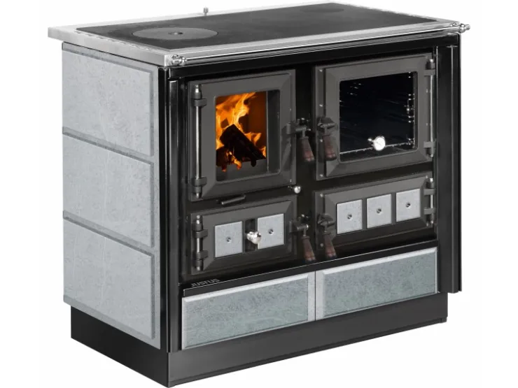 Sale Justus Küchenofen Rustico 90 2.0 Speckstein Schwarz 7 kW