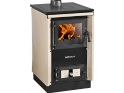 Clearance Justus Küchenofen Rustico 50 2.0 Stahl Creme 7 kW