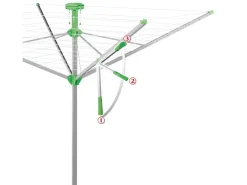 Wäschespinne Novaplus 600 Easy Silber-Grün Wäschetrockner