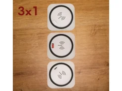 Outlet kalb Einbau Schnellladegerät 15W 7,5cm Druchmesser Kabelloses Laden 2x USB-Ports Induktionsladegerät Weiß