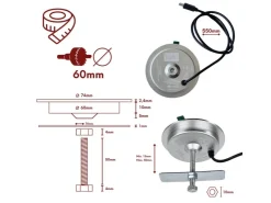 Haushaltsgeräte<kalb 15W Einbau Drahtlos Ladegerät USB-C Druchmesser 60mm Schnell Ladestation für Smartphones Möbel Induktion Schnellladegerät Wireless Charger Platio