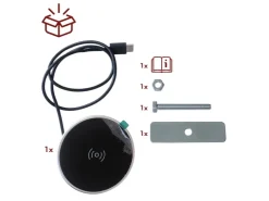 Haushaltsgeräte<kalb 15W Einbau Drahtlos Ladegerät USB-C Druchmesser 60mm Schnell Ladestation für Smartphones Möbel Induktion Schnellladegerät Wireless Charger Platio