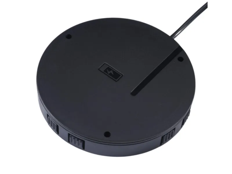 Outlet kalb 15W Unterbau Ladegerät Unsichtbar Durchmesser 85mm Induktive Ladestation Schwarz Montage Unter Möbelplatte Universell USB QC 3.0 Plug & Play Haushaltsgeräte