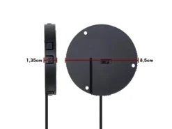 Outlet kalb 15W Unterbau Ladegerät Unsichtbar Durchmesser 85mm Induktive Ladestation Schwarz Montage Unter Möbelplatte Universell USB QC 3.0 Plug & Play Haushaltsgeräte