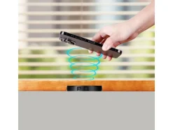 Outlet kalb 15W Unterbau Ladegerät Unsichtbar Durchmesser 85mm Induktive Ladestation Schwarz Montage Unter Möbelplatte Universell USB QC 3.0 Plug & Play Haushaltsgeräte
