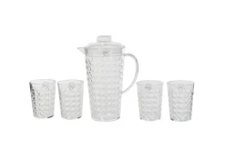 Sale Kanne 2 l inkl. 4 Gläsern Kunststoff Transparent