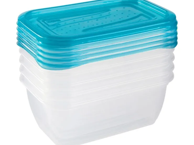 Hot Keeeper Frischhaltedose Fredo Fresh Transparent-Blau 5 x 0,5 l