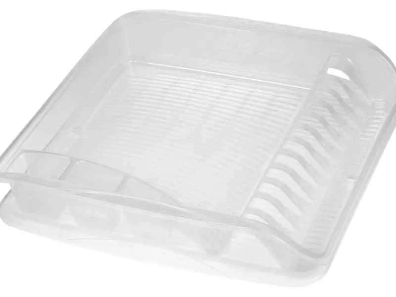 Sale Geschirrabtropfkorb Pierre mit Tablett 39,5 cm x 39,5 cm x 8 cm Transp Küchenhelfer