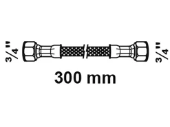 Kirchhoff Kühlschränke<Anschlussschlauch Flexibel 300 mm 24,2 mm (3/4"IG) x 24,2 mm (3/4"IG) Sonstiges