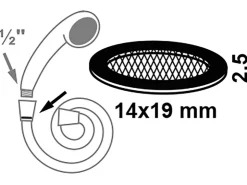 Clearance Kirchhoff Dichtung Schmutzfangsieb für Brauseschlauch 13 mm (1/2")