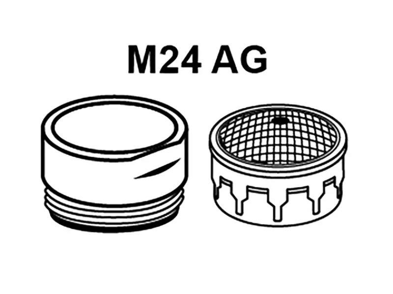 Sale Mischdüse mit Gehäuse M24 x 33,3 mm (1"AG) Schwarz Matt Ersatzteile Küchenarmatur|Zubehör Für Küchenarmatur