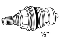 Kirchhoff Ersatzteile Küchenarmatur<Ventiloberteil 13 mm (1/2") ohne Griff Kupfer