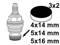 Sale Kirchhoff Ventiltellerdichtungs-Set Gummi 3 Größen Schwarz 3 x 2 Stück