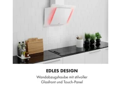 Discount Klarstein Eleonora 60 Dunstabzugshaube 426 m³/h Touch-Panel Ambiente-Licht Weiß