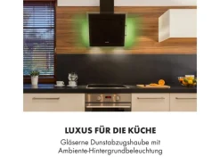 Best Mirage 60 Dunstabzugshaube 550m³/h Touch-Panel RGB-Ambiente-Licht Glas Dunstabzugshauben-Filter|Herde