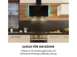 Discount Mirage 90 Dunstabzugshaube 550 m³/h Touch-Panel RGB-Ambiente-Licht A++ Dunstabzugshauben-Filter