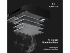 Best Purista Force Dunstabzugshaube Kompakt 384,8 m³/h EEK C Doppelmotortechnologie Inselhauben|Dunstabzugshauben-Filter