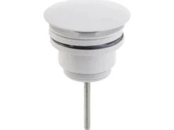 Online Kronenbach Ablaufventil Schaftventil rund und kurz für Waschtisch ohne Überlauf in Weiß Matt