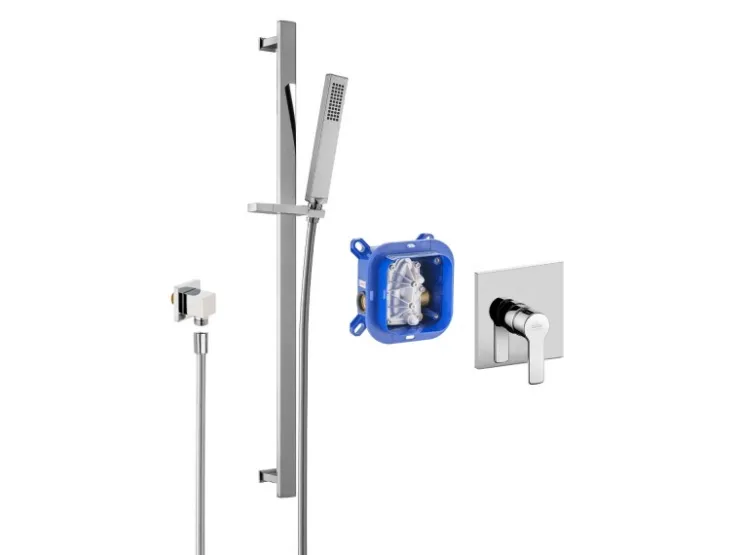 Best Kronenbach Duschsystem Unterputz mit Einhebelmischer eckig Neura 2.0 in Chrom