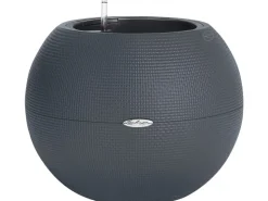 Lechuza Töpfe<® Übertopf Puro Ø 50 cm integriertes Erdbewässerungssystem Schiefergrau