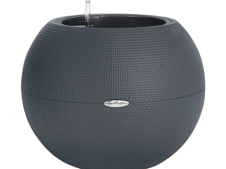 Lechuza Töpfe<® Übertopf Puro Ø 50 cm integriertes Erdbewässerungssystem Schiefergrau