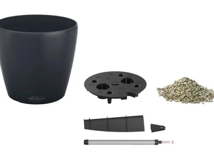Lechuza Töpfe<® Pflanzgefäß Classico Color 28 Schiefer Ø 28 cm Grau