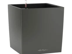Hot Lechuza ® Pflanzgefäß Cube Premium 50 cm x 50 cm metallic Anthrazit
