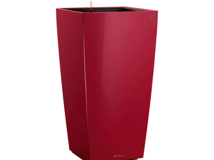 Online Lechuza ® Pflanzgefäß Cubico Premium 50 cm x 50 cm Scarlet hochglanz Rot