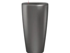 New Lechuza ® Pflanzgefäß Rondo Premium Ø 32 cm x 56 cm metallic Anthrazit