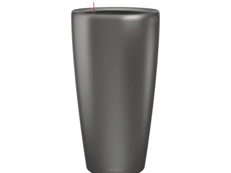 New Lechuza ® Pflanzgefäß Rondo Premium Ø 32 cm x 56 cm metallic Anthrazit