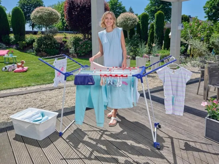 Clearance Leifheit Wäscheständer Pegasus 200 Wäschetrockner 20m Leine Rollen inkl. Zubehör