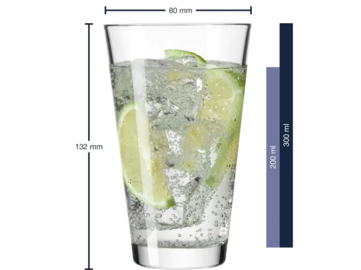 Leonardo Ciao Trinkgläser Wassergläser Stapelgläser 300 ml 48er Set