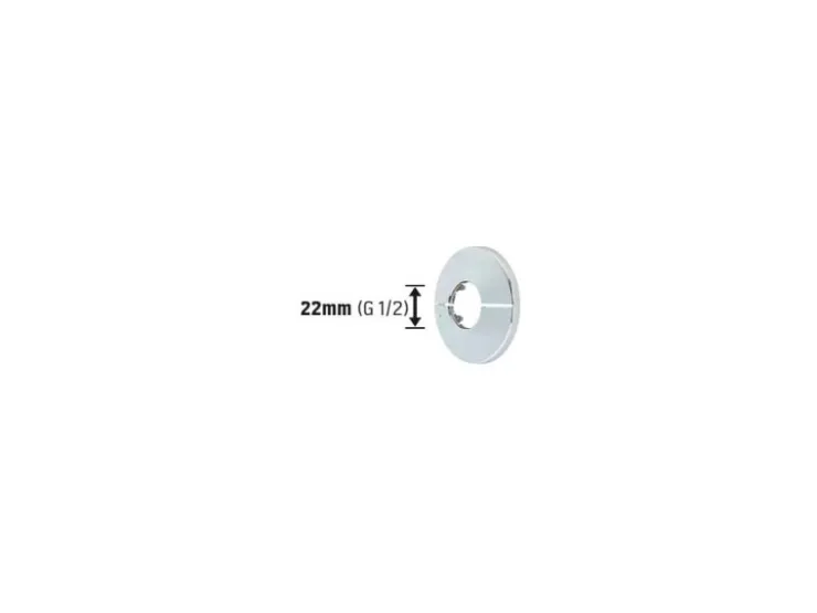 Zubehör Für Küchenarmatur<LUX Klapprosette Ø 22 mm Verchromt 2 Stück