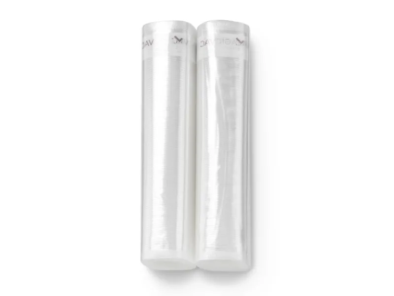Outlet Vakuumierfolienrollen ACO1025 mit Label 30 cm x 600 cm 2 Stück Haushaltsgeräte|Gefrierschränke