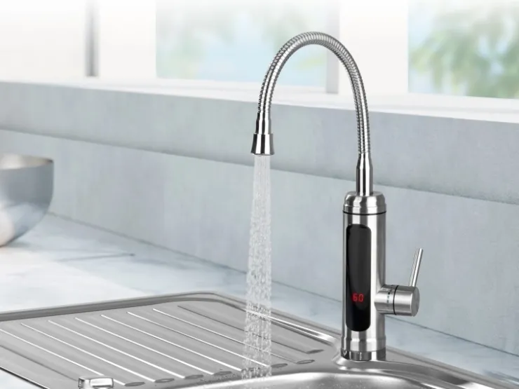 Durchlauferhitzer|Zubehör Für Küchenarmatur<Maxxmee Warm und Kaltwasserarmatur mit integrierter Heizspirale Edelstahl 3600 W
