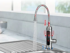 Durchlauferhitzer|Zubehör Für Küchenarmatur<Maxxmee Warm und Kaltwasserarmatur mit integrierter Heizspirale Edelstahl 3600 W